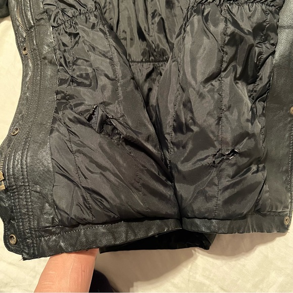 Vintage Otello Pelle 100% Leather Jacket Black Medium - Picture 10 of 10
